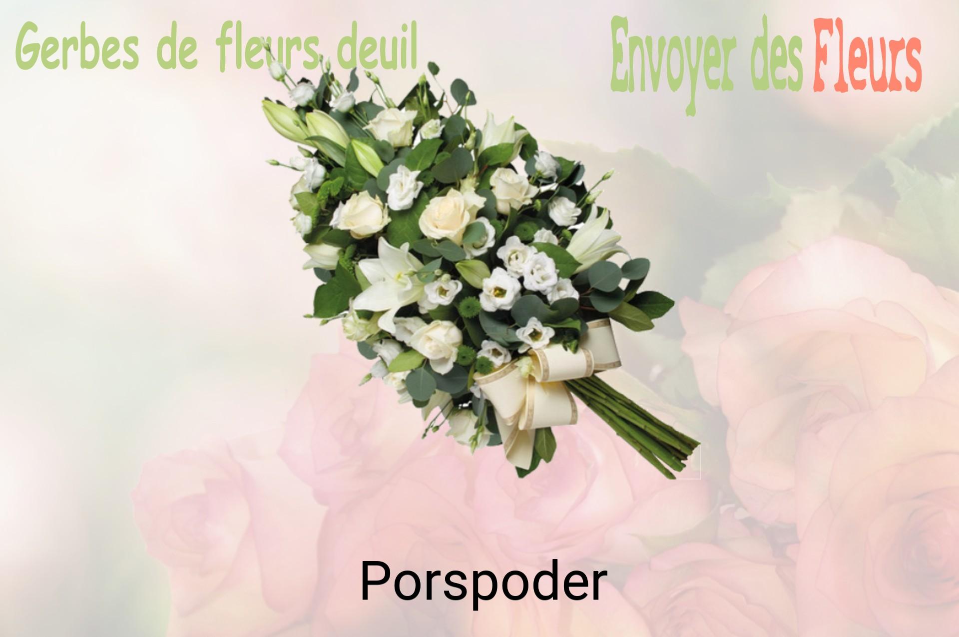 Gerbe de fleurs de deuil livrée à Porspoder